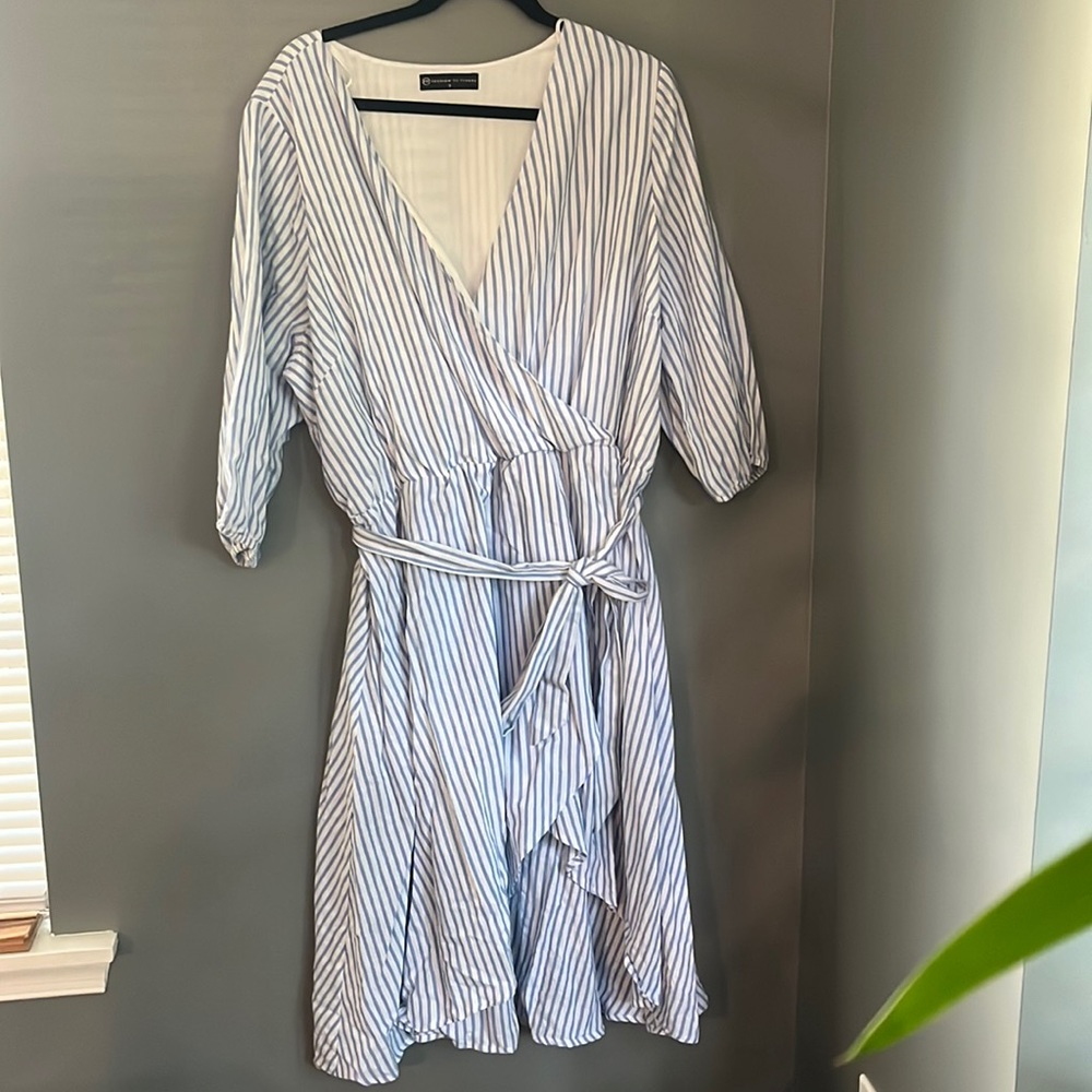 NWT  Blue and White striped Dress